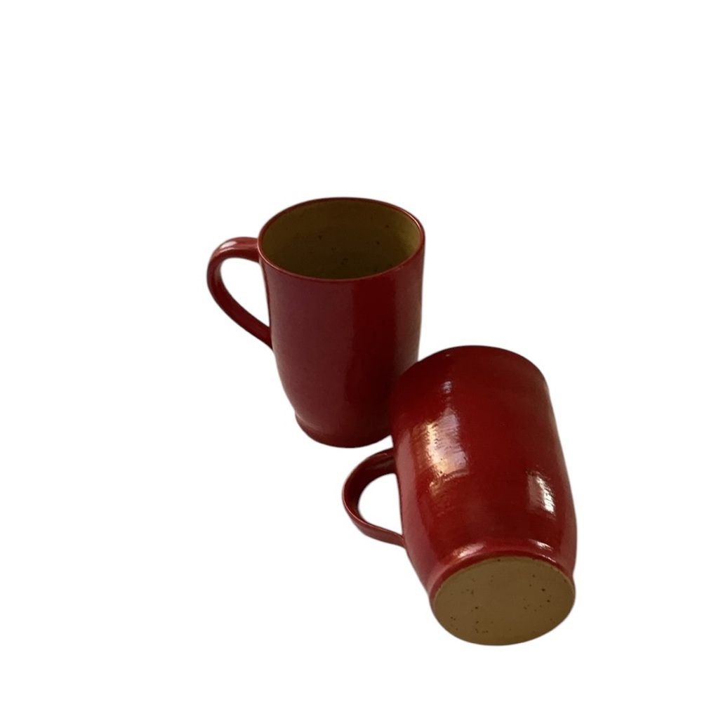 Red Ceramic Mug Set - Picture 3 of 8